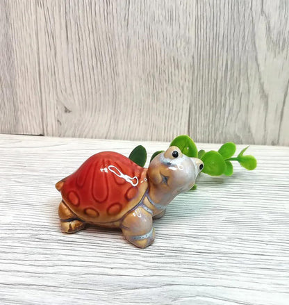 Ceramic Turtles Handcrafted Colorful Figurines - Set of 4 pieces