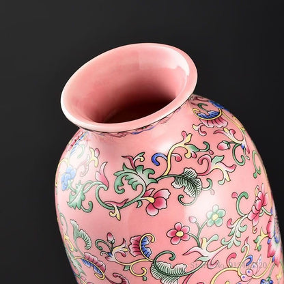 Imperial Elegance : Pink Decorative vase (Small)