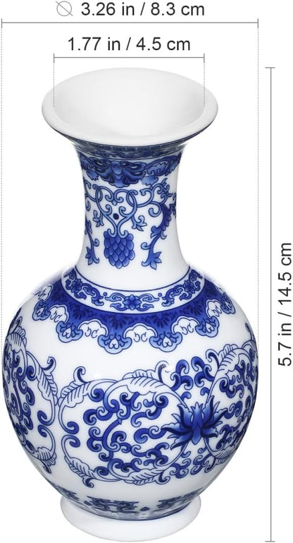 White Porcelain small Vase | Handmade Chinoiserie  ( Set of 3)