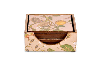 Tea Coasters Set of 6 with Stand || Indian Paisley