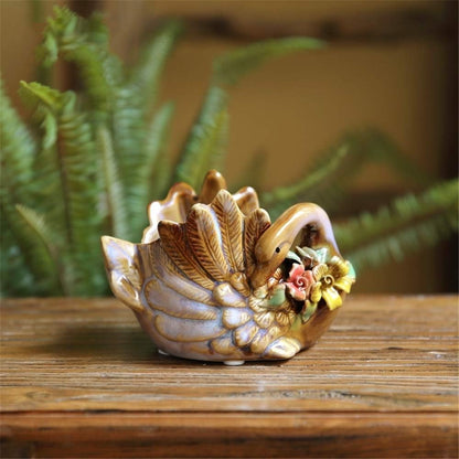 Ceramic Duck Set | Home Decor | Multi Purpose Storage Duck(Set of 2 pc)