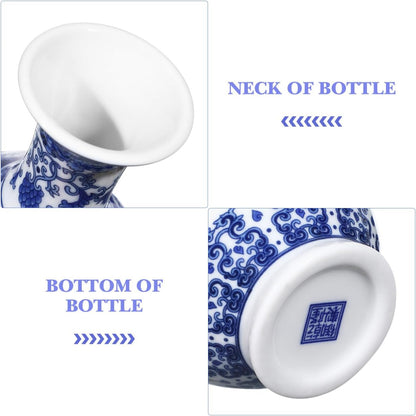 White Porcelain small Vase | Handmade Chinoiserie  ( Set of 3)