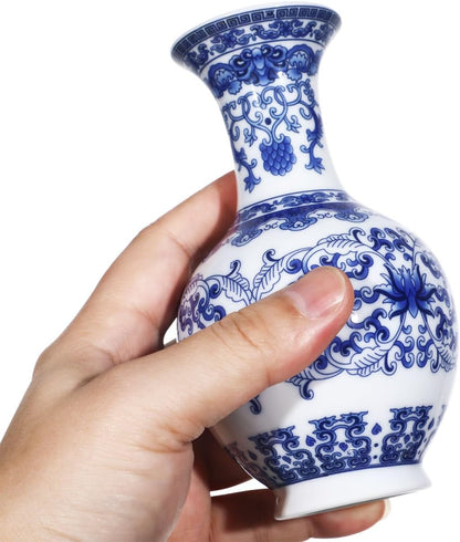 White Porcelain small Vase | Handmade Chinoiserie  ( Set of 3)
