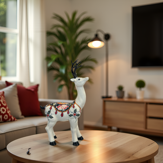 Decorative Ceramic Deer Figurine