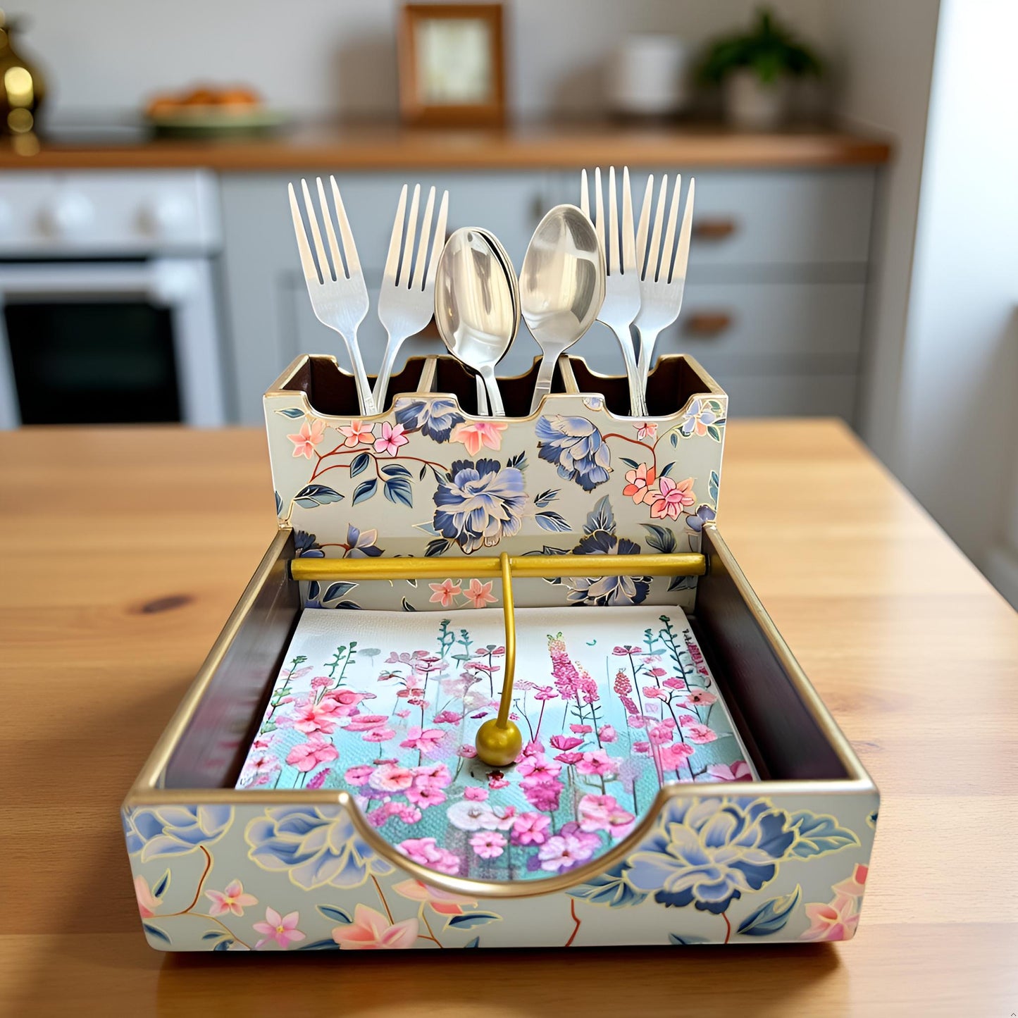 Vintage Petals Collection - Paper Napkin & Cutlery Holder