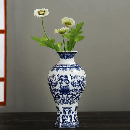 White Porcelain small Vase | Handmade Chinoiserie  ( Set of 3)