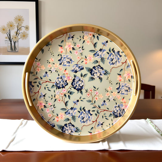 Vintage Petals Collection - Medium Round Tray
