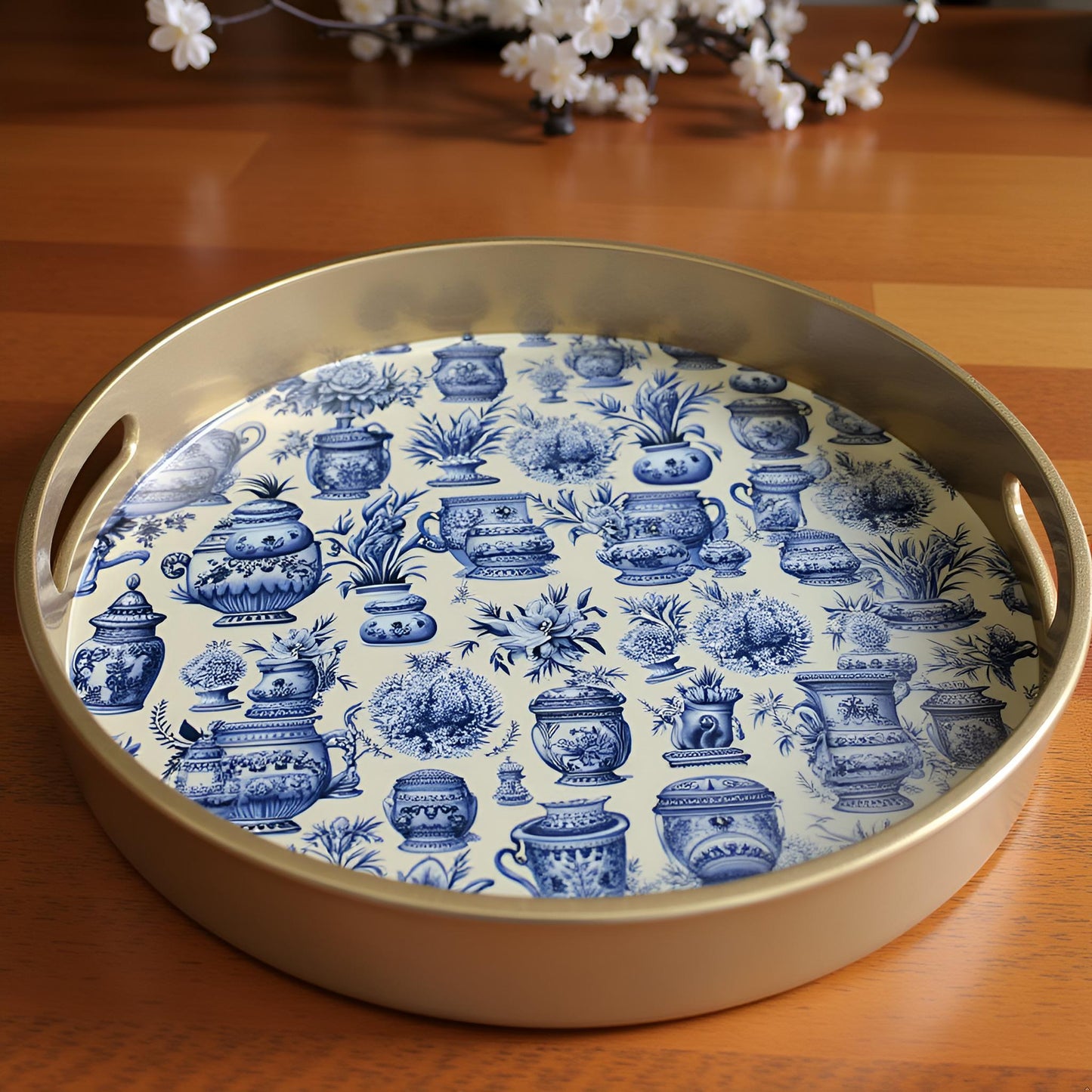 Bluora Collection - Medium Round Tray