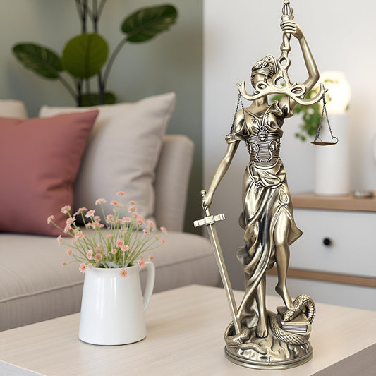 Elegant Lady of Justice Figurine – Legal Symbol Home & Office Decor