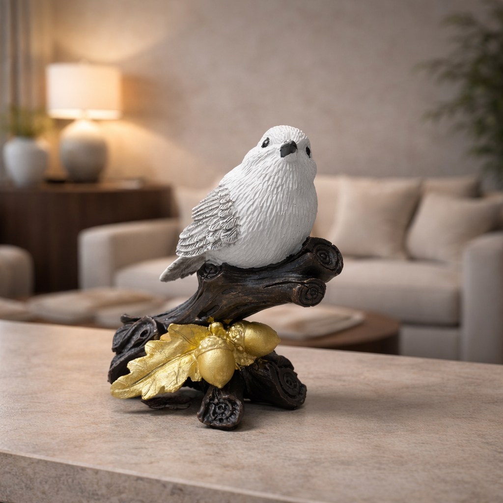 Decorative Bird on Branch Figurine