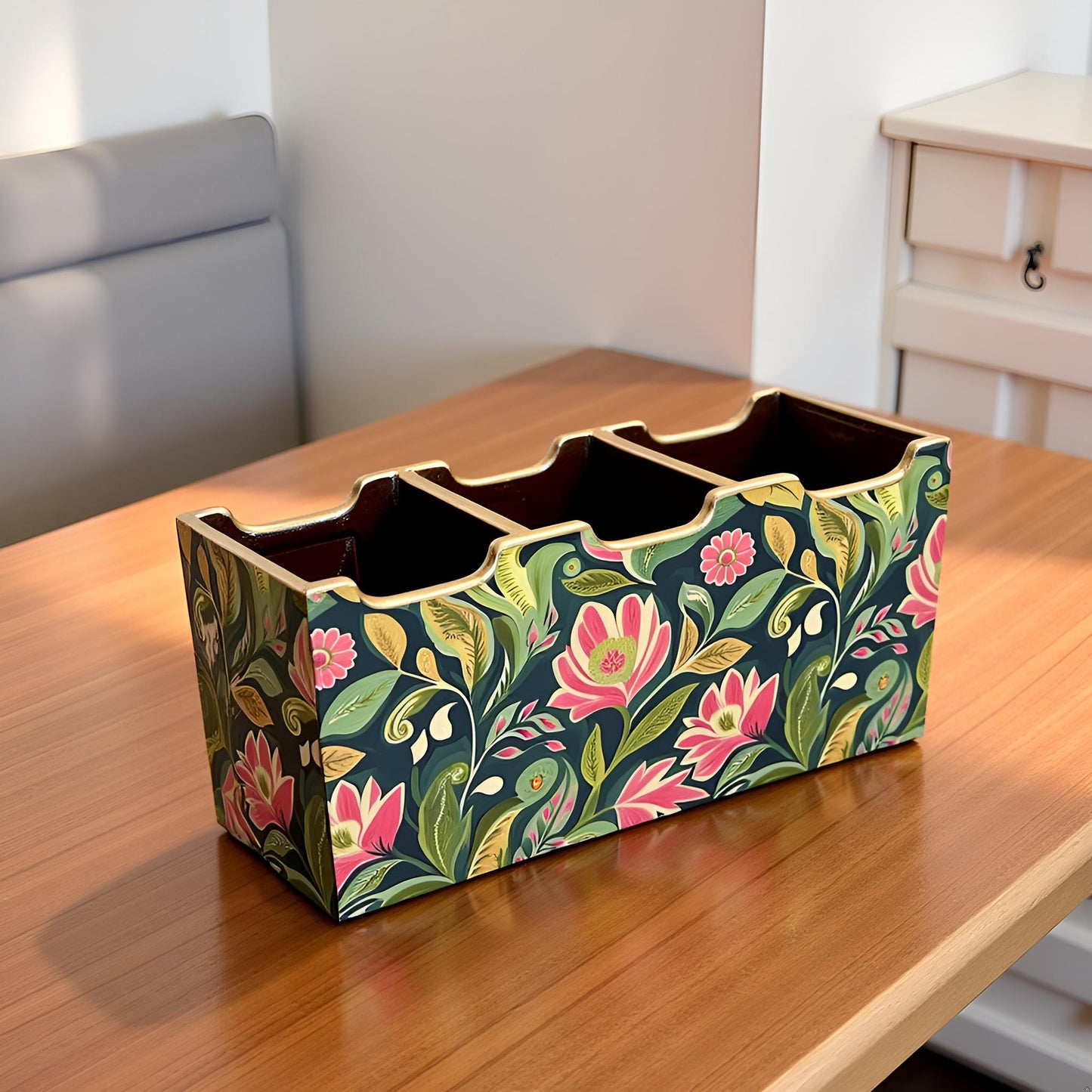 Emerald Petals Collection - Cutlery Holder 3 Slot