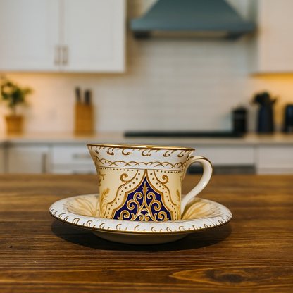 Regal Marigold – Heritage Tea Cup Set (6 pcs)