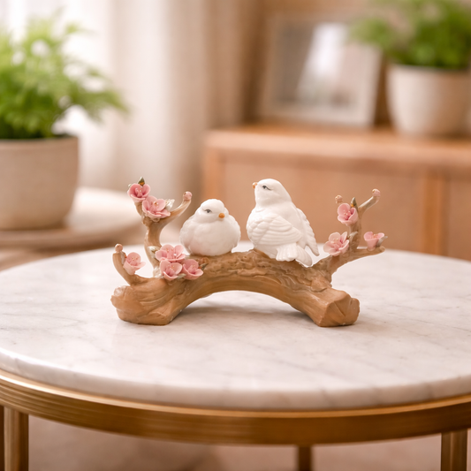 Cherry Blossom Birds Figurine