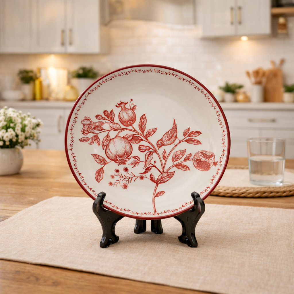Crimson Garden Collection Small Desert Plates - Set of 2