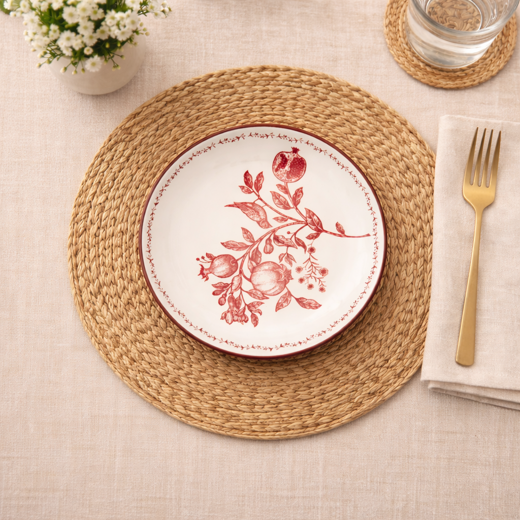 Crimson Garden Collection Small Desert Plates - Set of 2