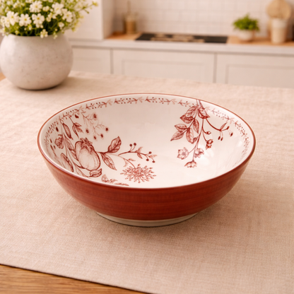 Crimson Garden Collection Bowl- Set of 2