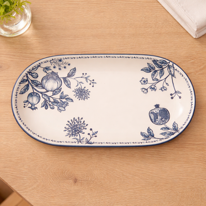 Azure Orchard Collection | Rectangular Platter | Set of 2