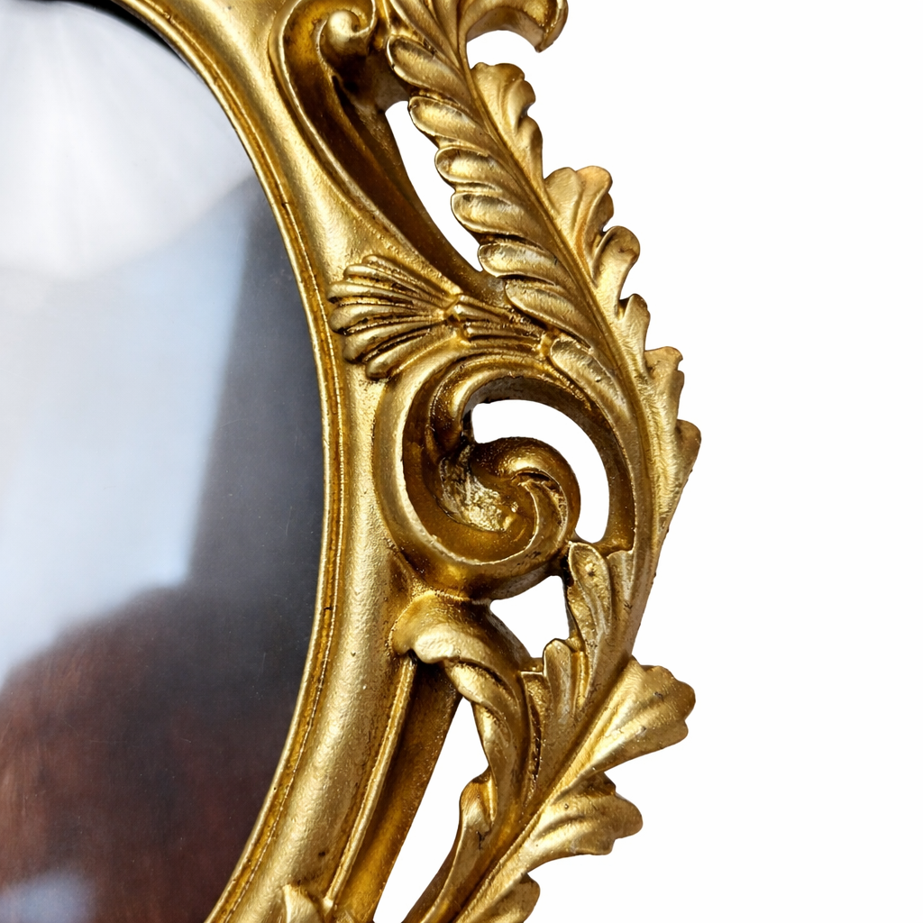 Antique Gold Baroque Oval Photo Frame