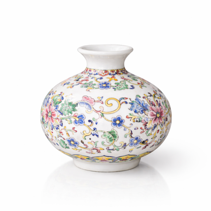 Oriental Floral Porcelain Collection - Small Vase