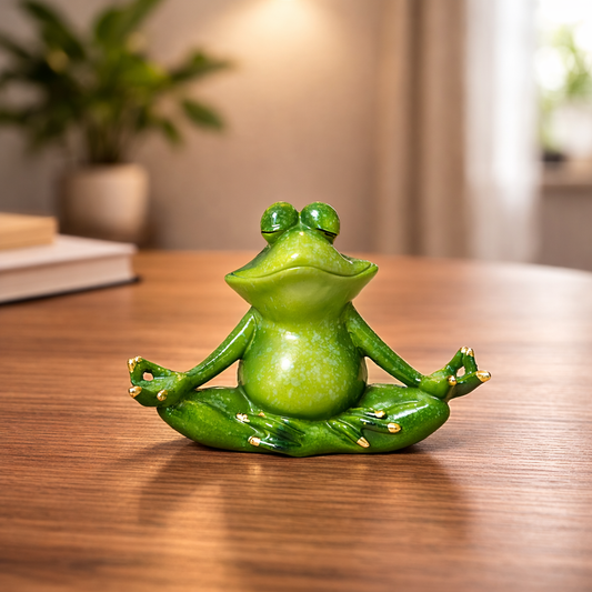 Meditating Frog Decorative Figurine