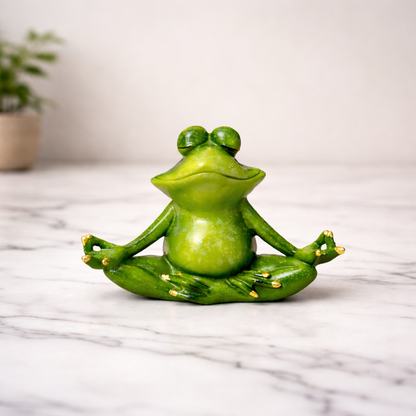 Meditating Frog Decorative Figurine