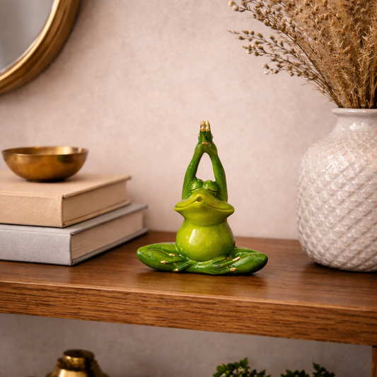 Yoga Frog Decorative Figurine
