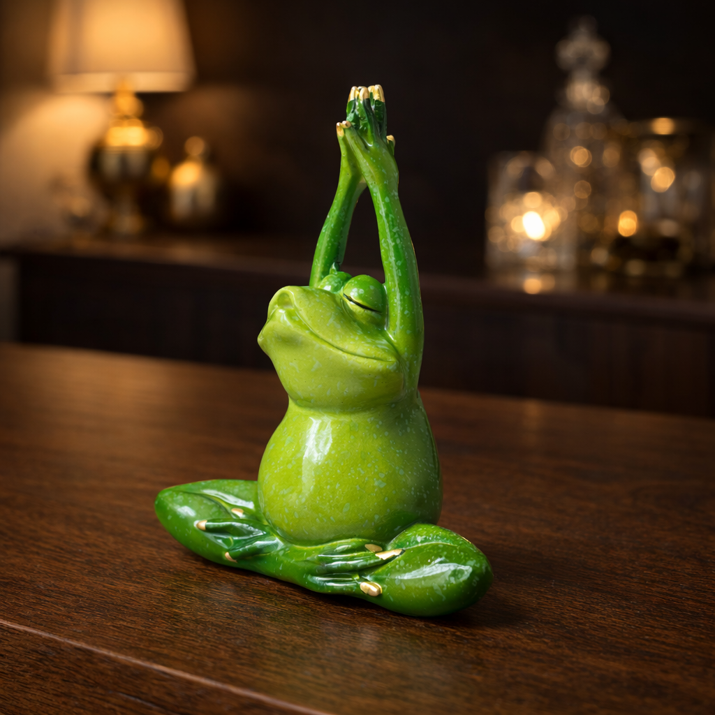 Yoga Frog Decorative Figurine