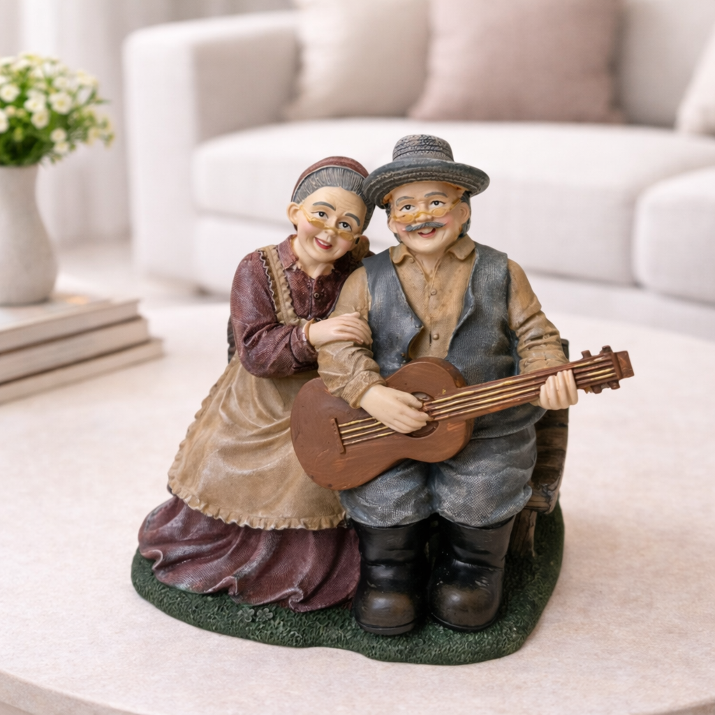 Vintage Grandparents Playing Guitar