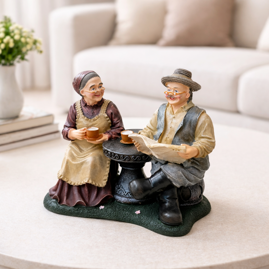 Vintage Grandparents Tea Time Figurine