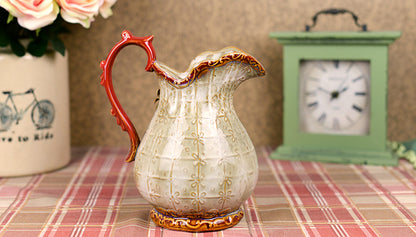 Ornate Vintage Floral Vase – Embossed Flower Design