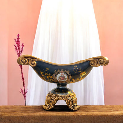 Rococo Style Pedestal Porcelain Bowl