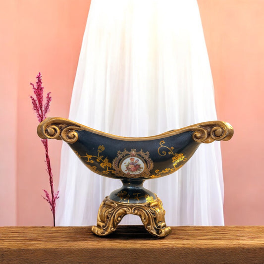 Rococo Style Pedestal Porcelain Bowl