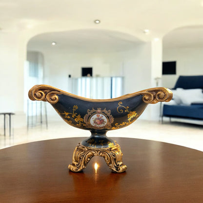 Rococo Style Pedestal Porcelain Bowl