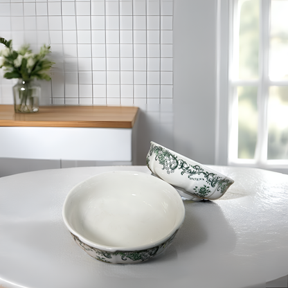 French Country-Style Premium Porcelain Soup/Salad/Curry Bowl