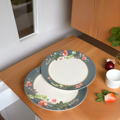 Farmhouse Chic Floral Dinnerware - Full Plate