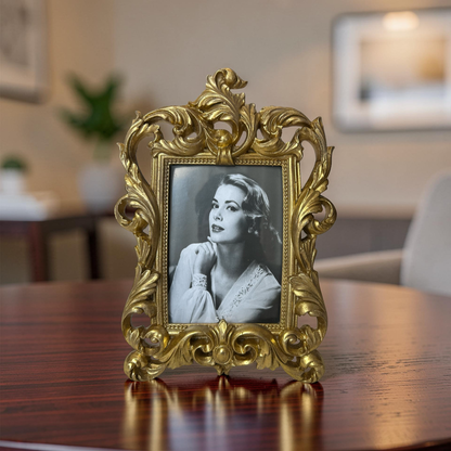 Vintage Gold Ornate Tabletop Photo Frame
