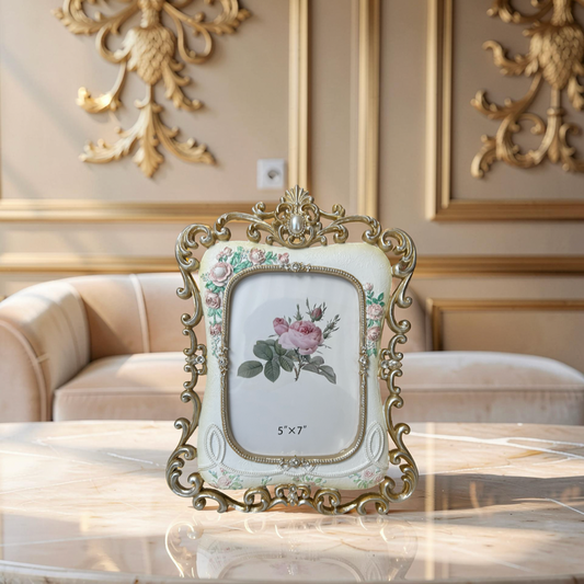 Vintage Rose Gold Ornate Photo Frame (5x7)