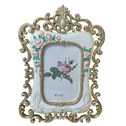 Vintage Rose Gold Ornate Photo Frame