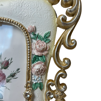 Vintage Rose Gold Ornate Photo Frame