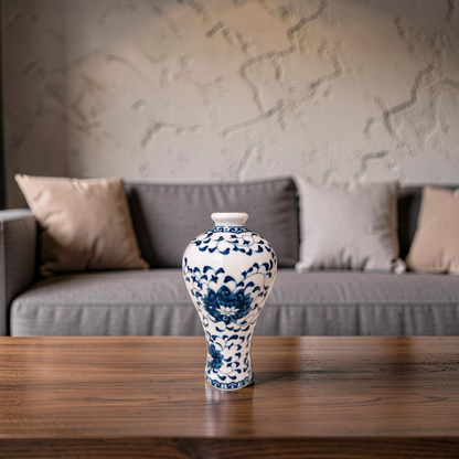 Blue & White Ceramic Flower Vase