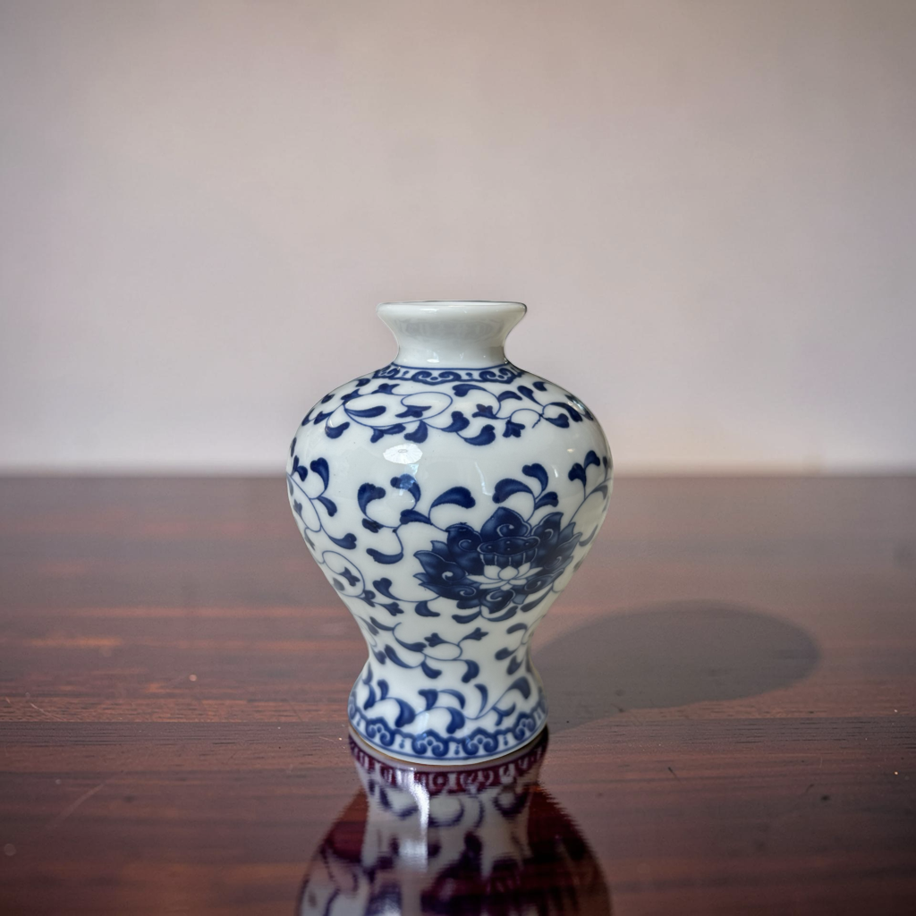 Blue & White Ceramic Decorative Vase