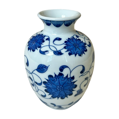 Blue & White Ceramic Mini Vase