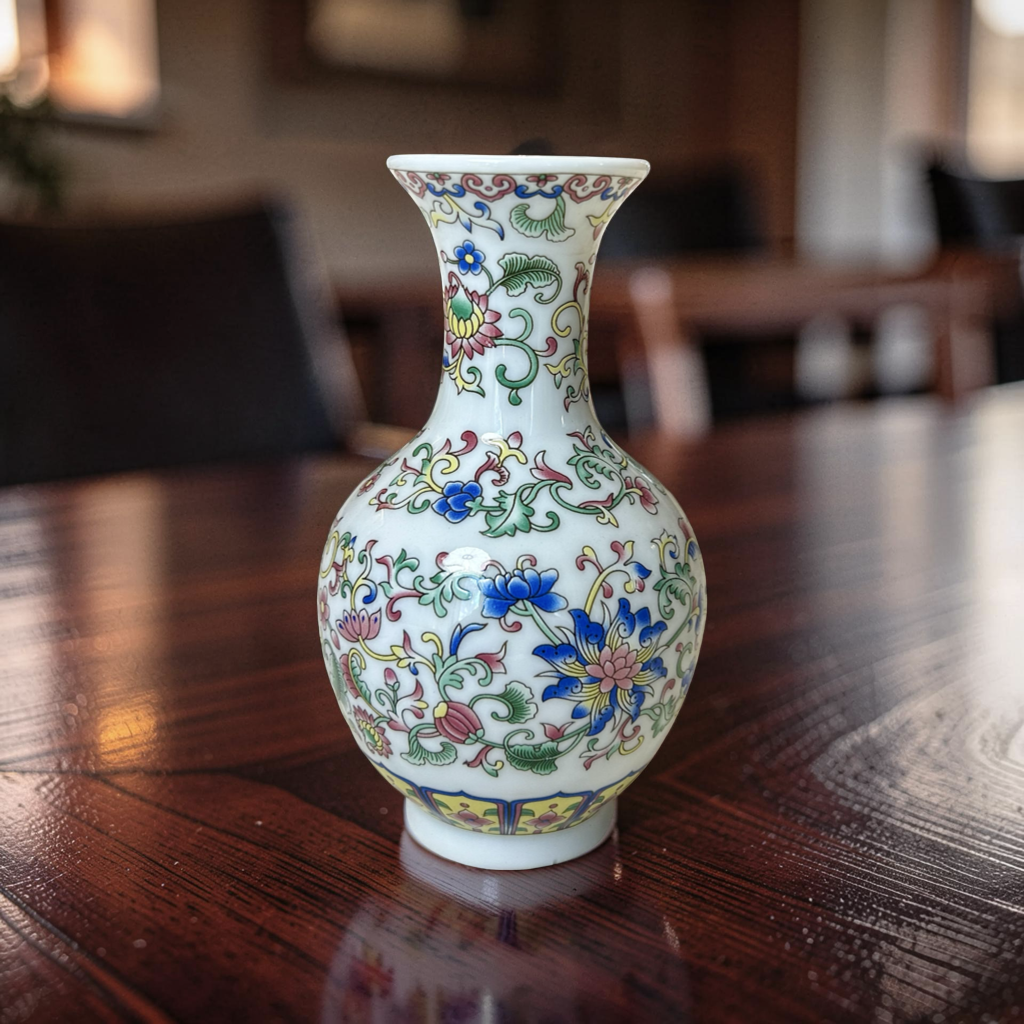 Multicolour Floral Ceramic Bud Vase