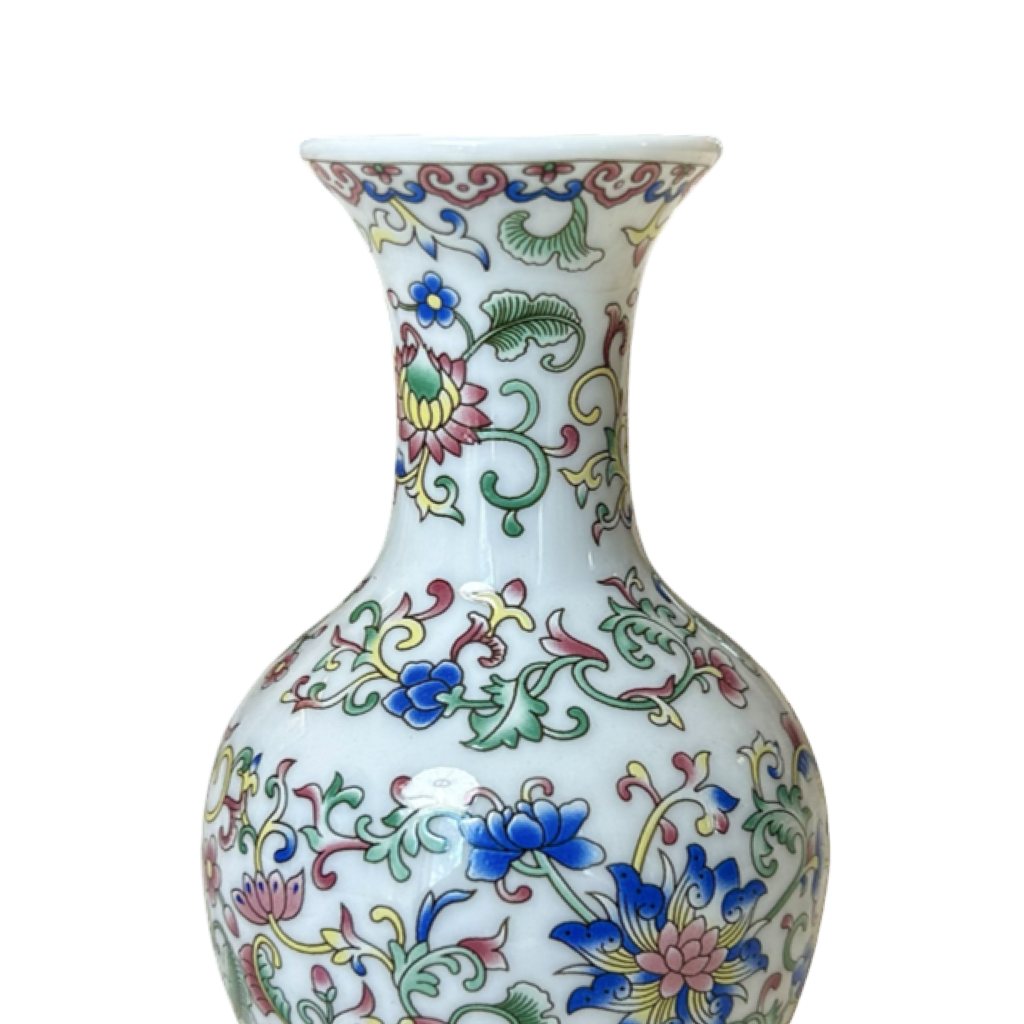 Multicolour Floral Ceramic Bud Vase