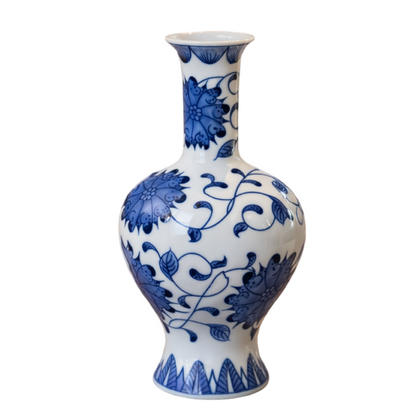Blue & White Ceramic Bud Vase