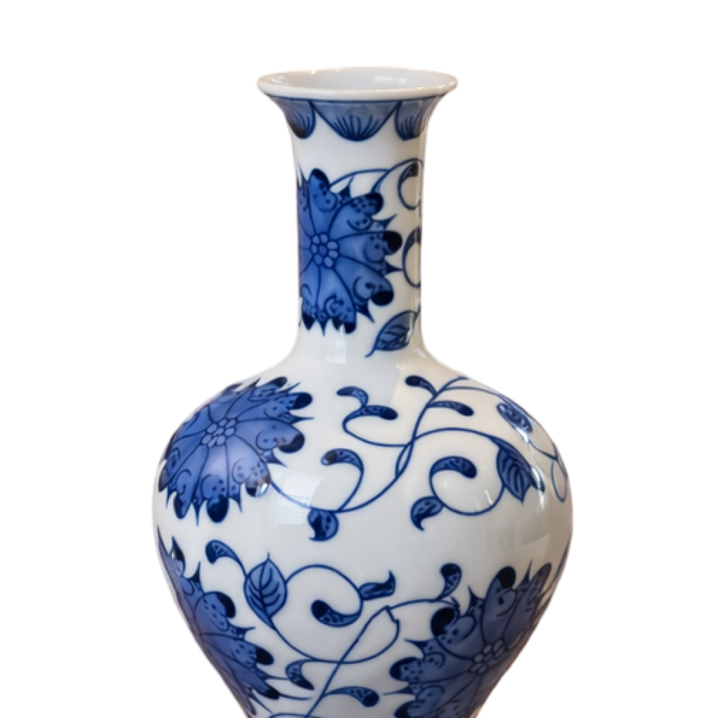 Blue & White Ceramic Bud Vase