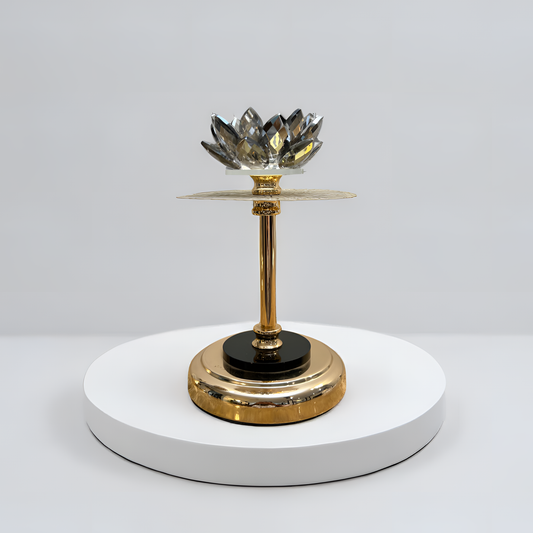Luxurious Golden Crystal Lotus Decorative Article - Small