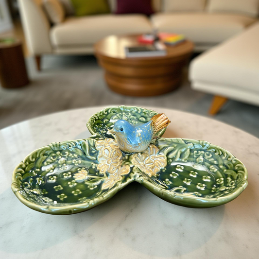 Ceramic Bird Dish & Nature-Inspired Home Décor  Elegant Table Accents