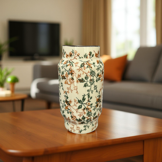 Floral Ceramic Vase – Elegant Decorative Flower Pot