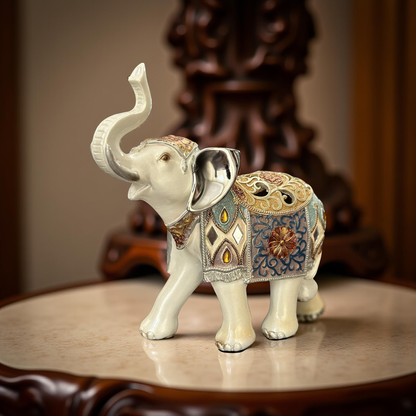 Luxury Decorative Elephant Showpiece – Handcrafted Figurine (M)